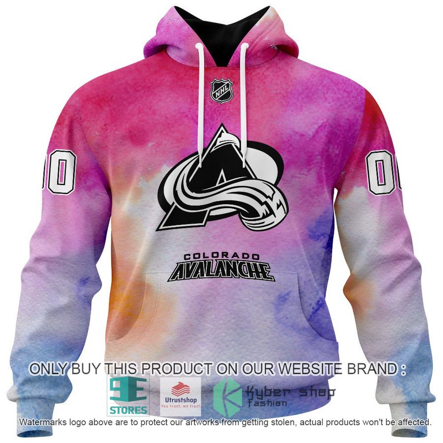 personalized breast cancer awareness nhl colorado avalanche hoodie long pants 2 8656