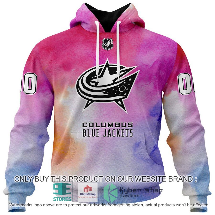 personalized breast cancer awareness nhl columbus blue jackets hoodie long pants 2 52744
