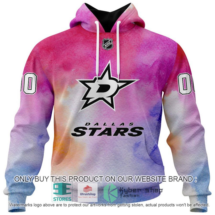 personalized breast cancer awareness nhl dallas stars hoodie long pants 2 17033