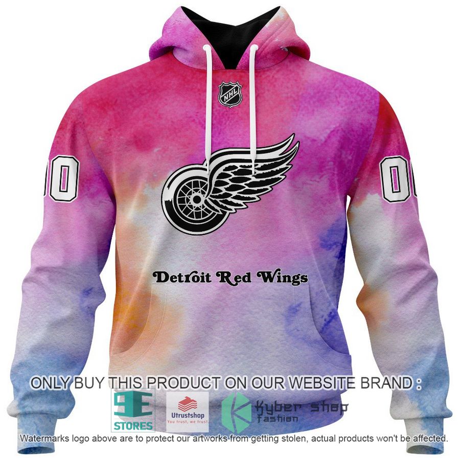 personalized breast cancer awareness nhl detroit red wings hoodie long pants 2 2156