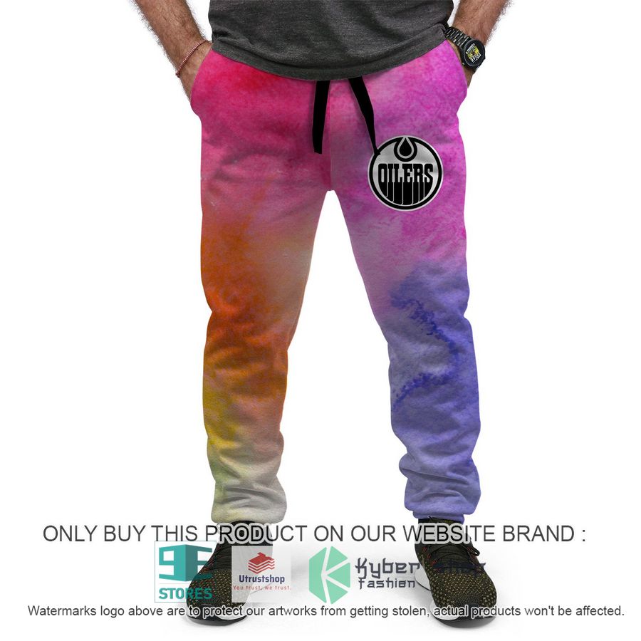 personalized breast cancer awareness nhl edmonton oilers hoodie long pants 4 56228
