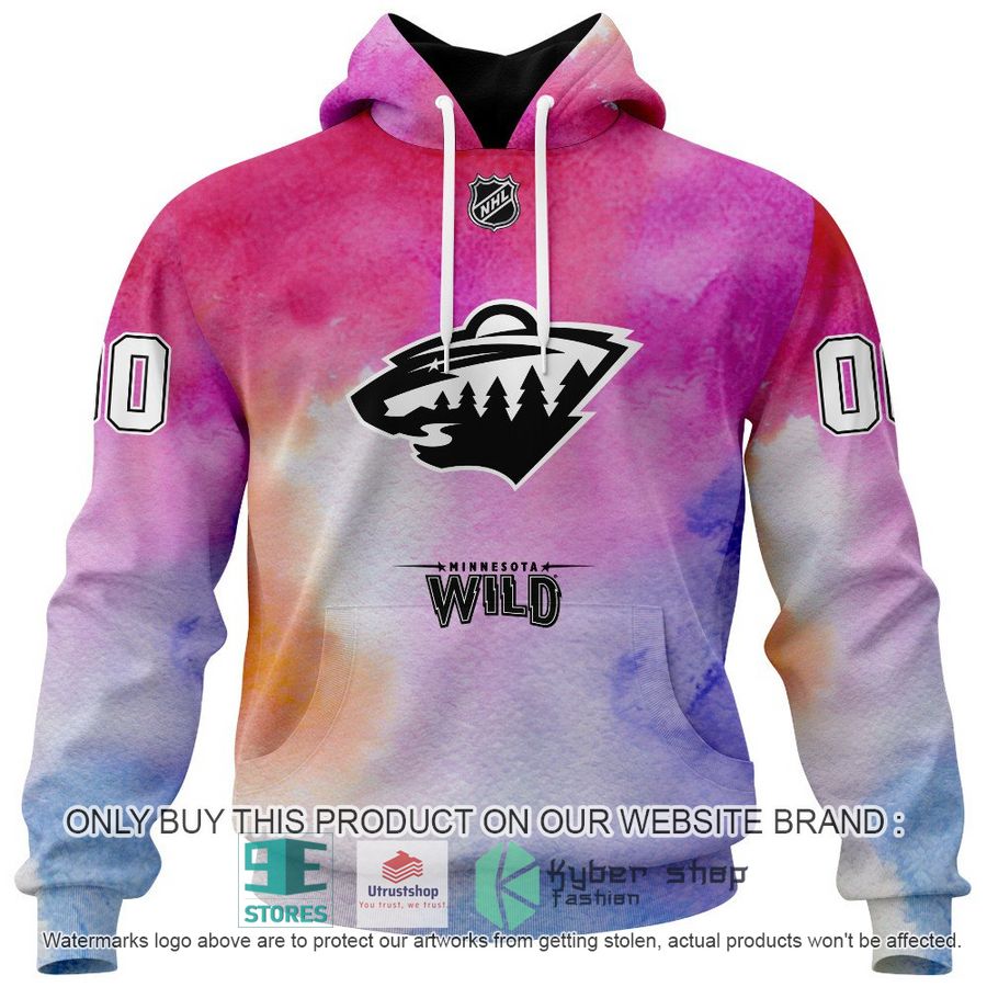 personalized breast cancer awareness nhl minnesota wild hoodie long pants 2 32769