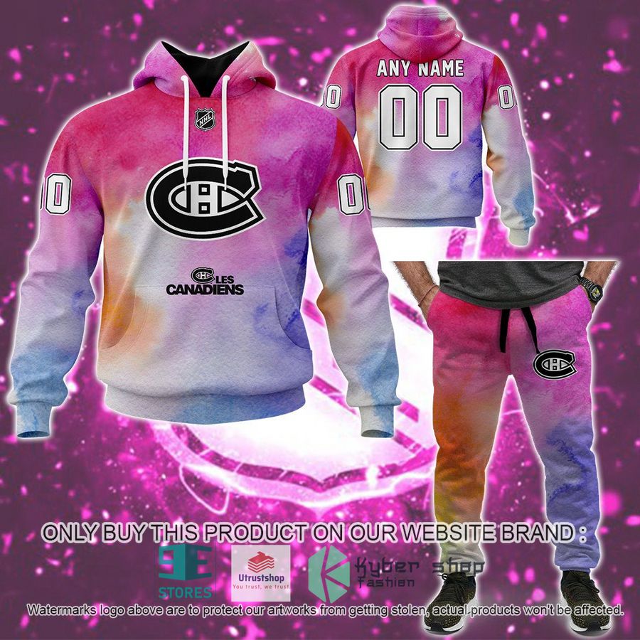 personalized breast cancer awareness nhl montreal canadiens montreal canadiens hoodie long pants 1 36303