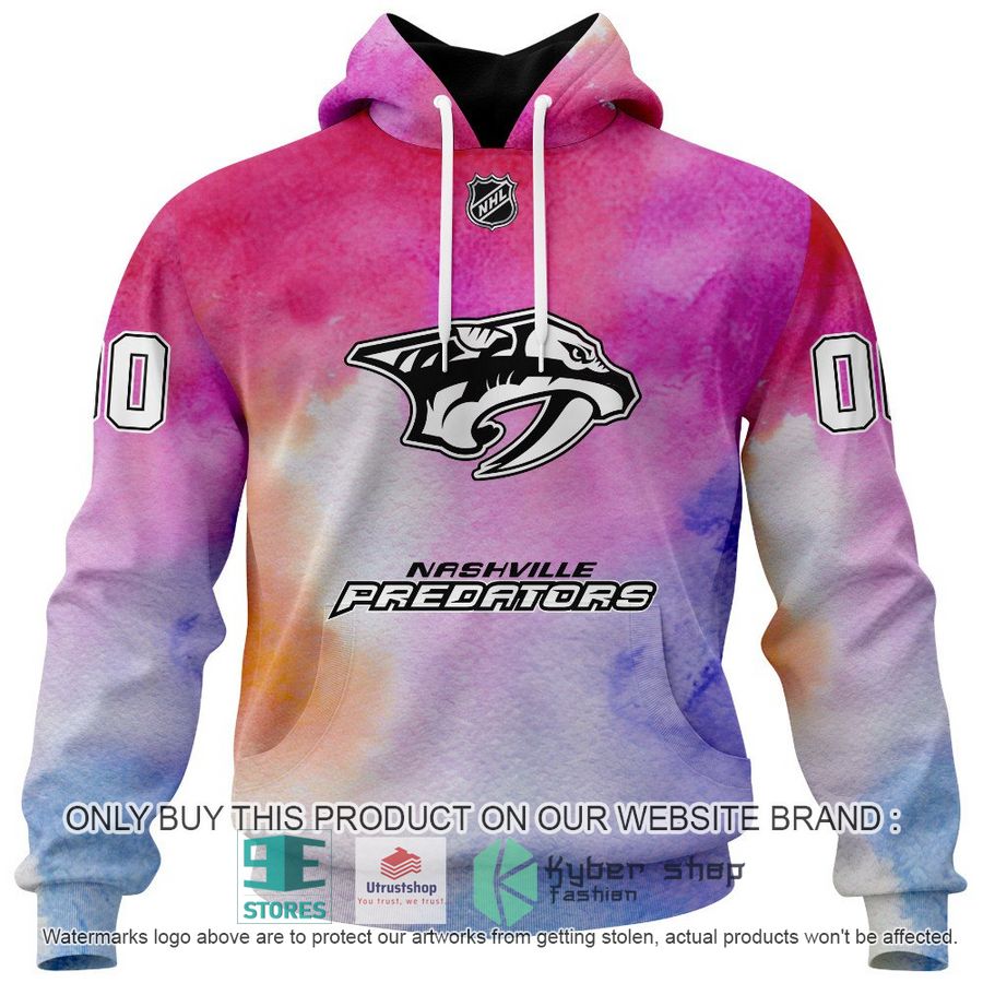 personalized breast cancer awareness nhl nashville predators hoodie long pants 2 21812