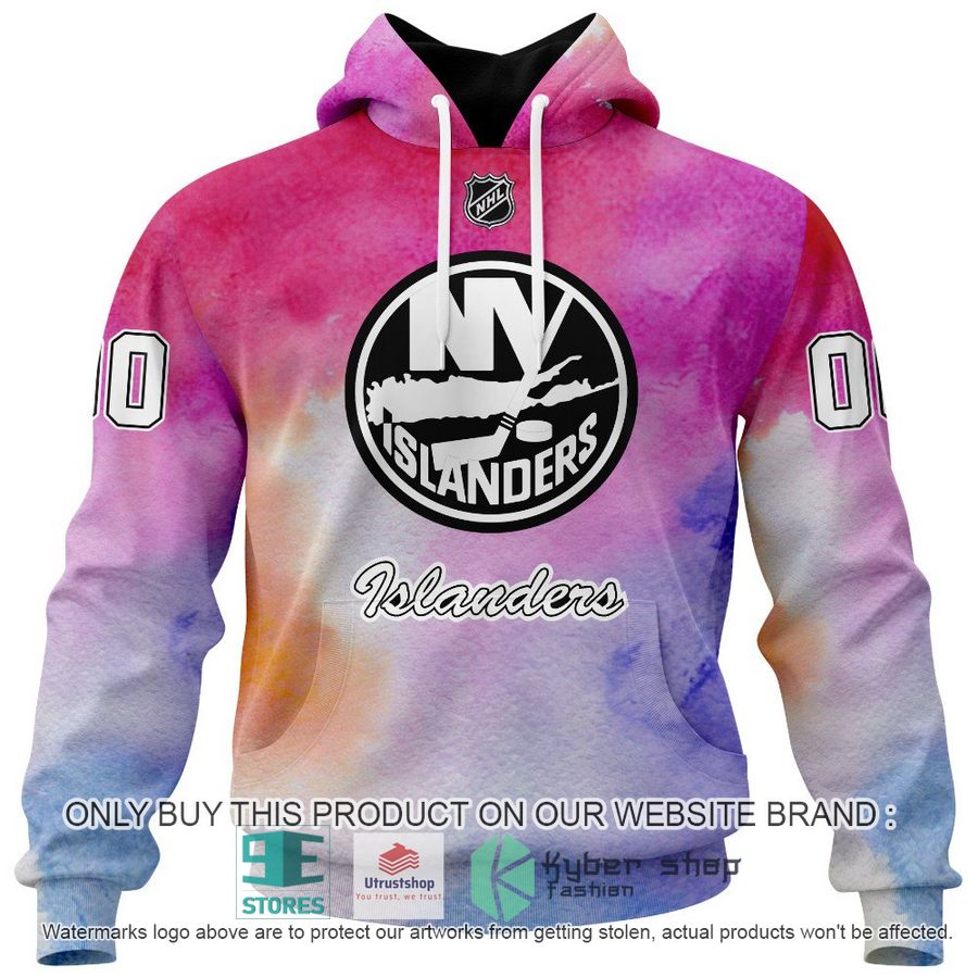 personalized breast cancer awareness nhl new york islanders hoodie long pants 2 28314