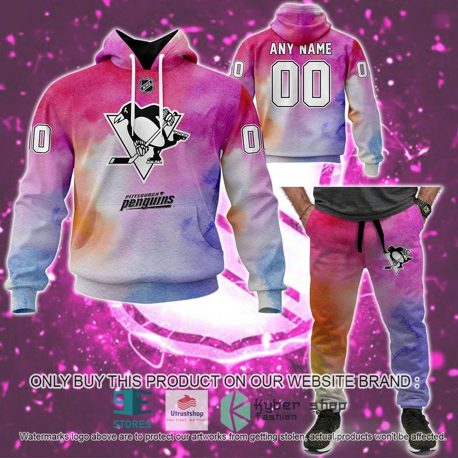 personalized breast cancer awareness nhl pittsburgh penguins hoodie long pants 1 22011