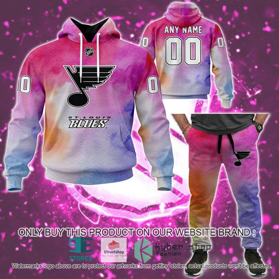 personalized breast cancer awareness nhl st louis blues hoodie long pants 1 55060