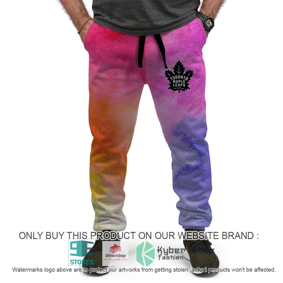 personalized breast cancer awareness nhl toronto maple leafs hoodie long pants 4 85311