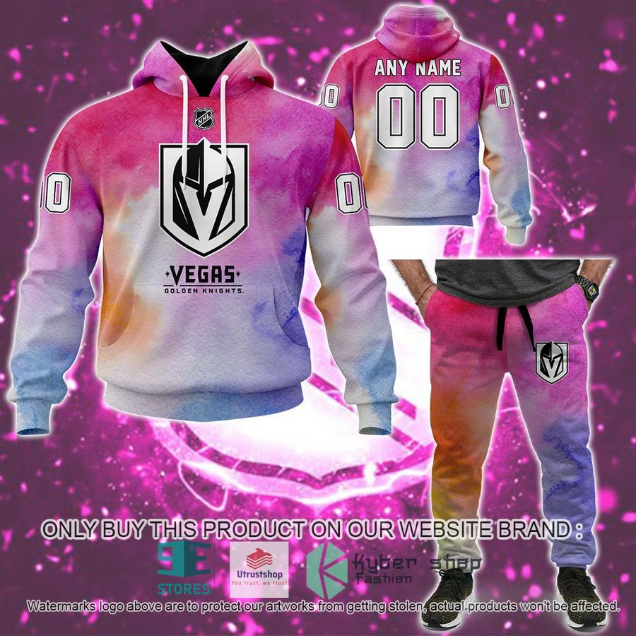 personalized breast cancer awareness nhl vegas golden knights hoodie long pants 1 63430
