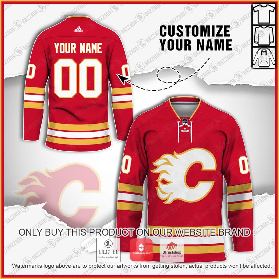 personalized calgary flames nhl hockey jersey 1 40088