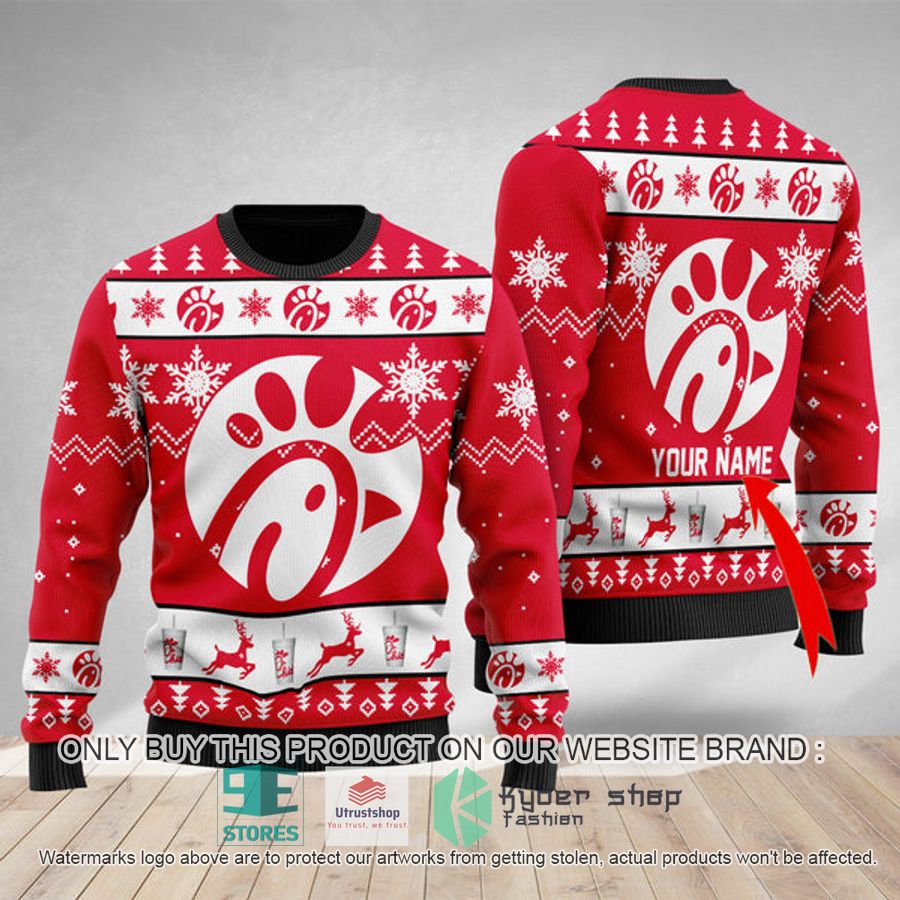 personalized chick fil a ugly christmas sweater 1 61421