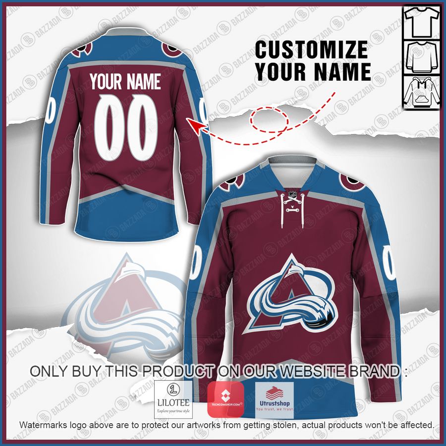 personalized colorado avalanche nhl hockey jersey 1 35625