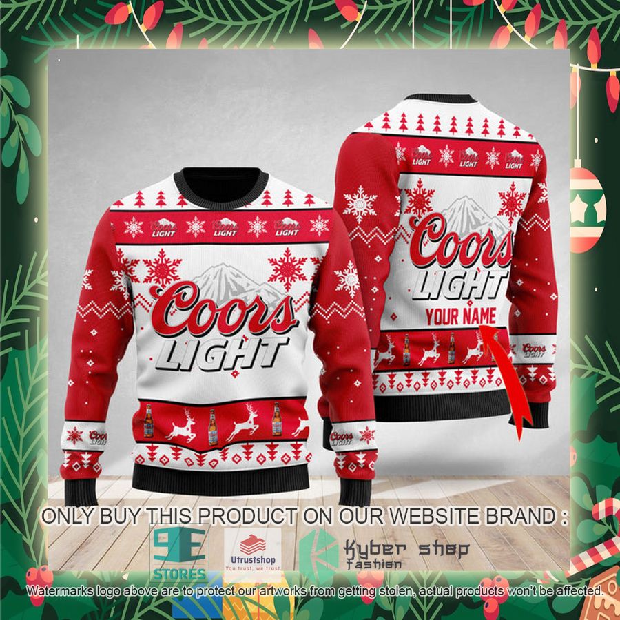 personalized coors light ugly christmas sweater 2 46462