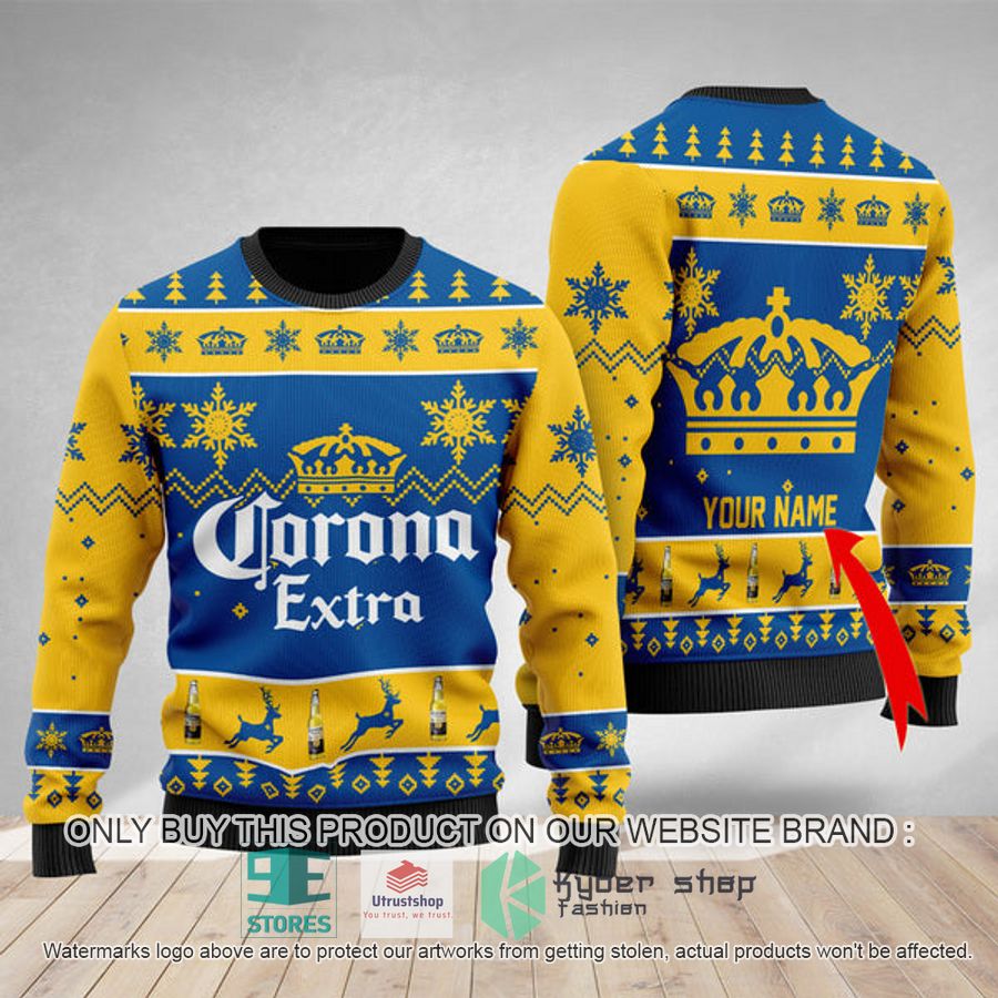 personalized corona extra ugly christmas sweater 1 70426