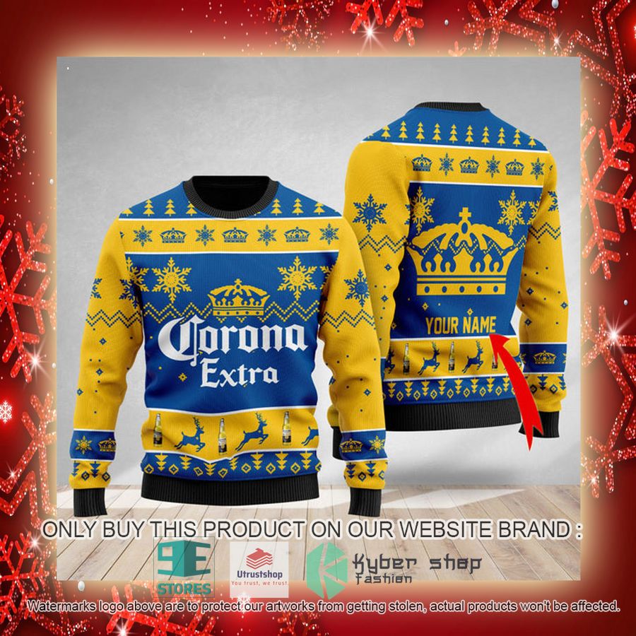 personalized corona extra ugly christmas sweater 3 58977