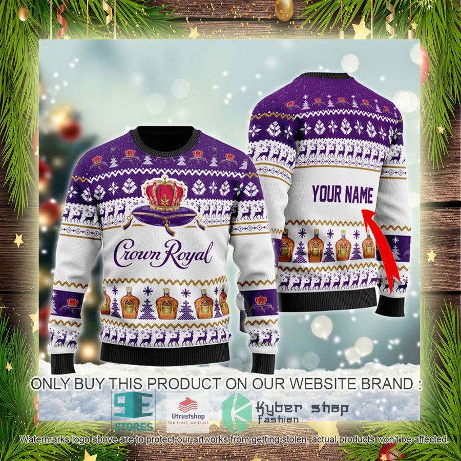 personalized crown royal holiday ugly christmas sweater 4 17752