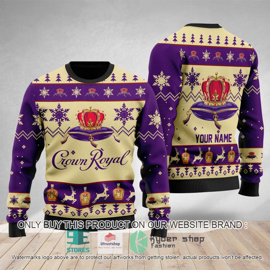 personalized crown royal ugly christmas sweater 1 48863