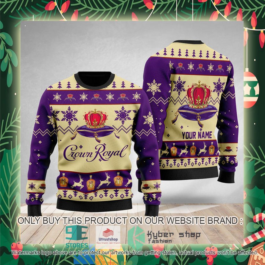 personalized crown royal ugly christmas sweater 2 86665