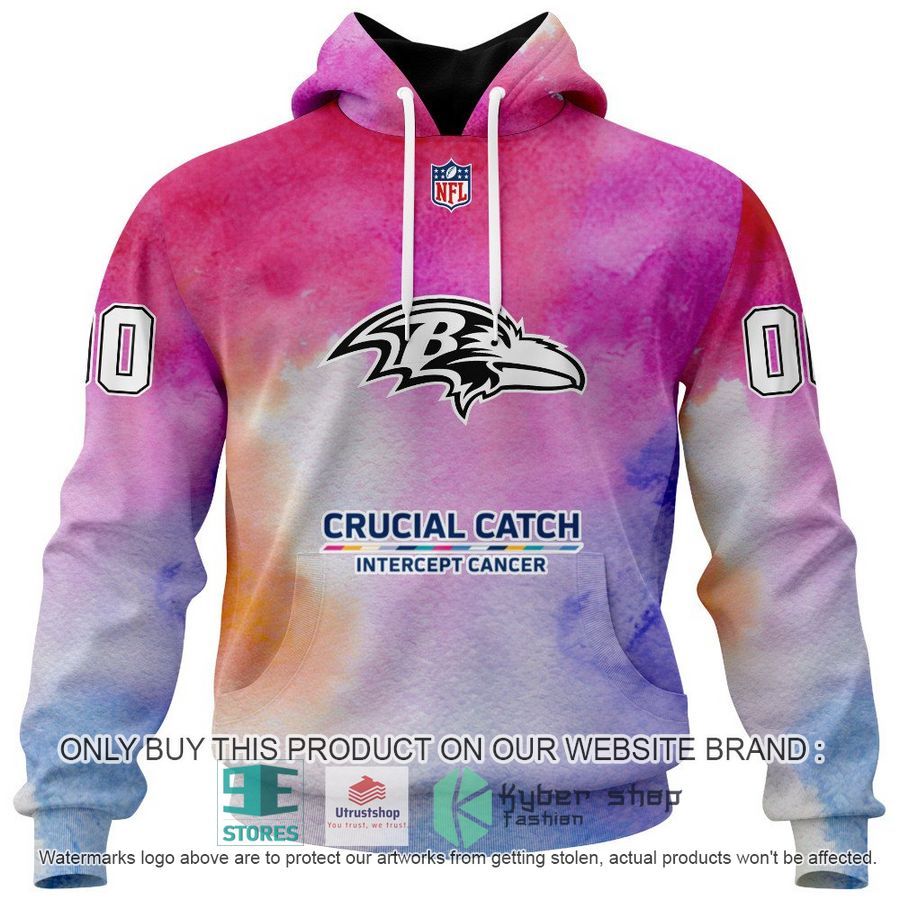 personalized crucial catch intercept cancer baltimore ravens hoodie long pants 2 10695