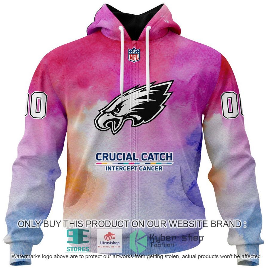 personalized crucial catch intercept cancer philadelphia eagles shirt hoodie 3 89167