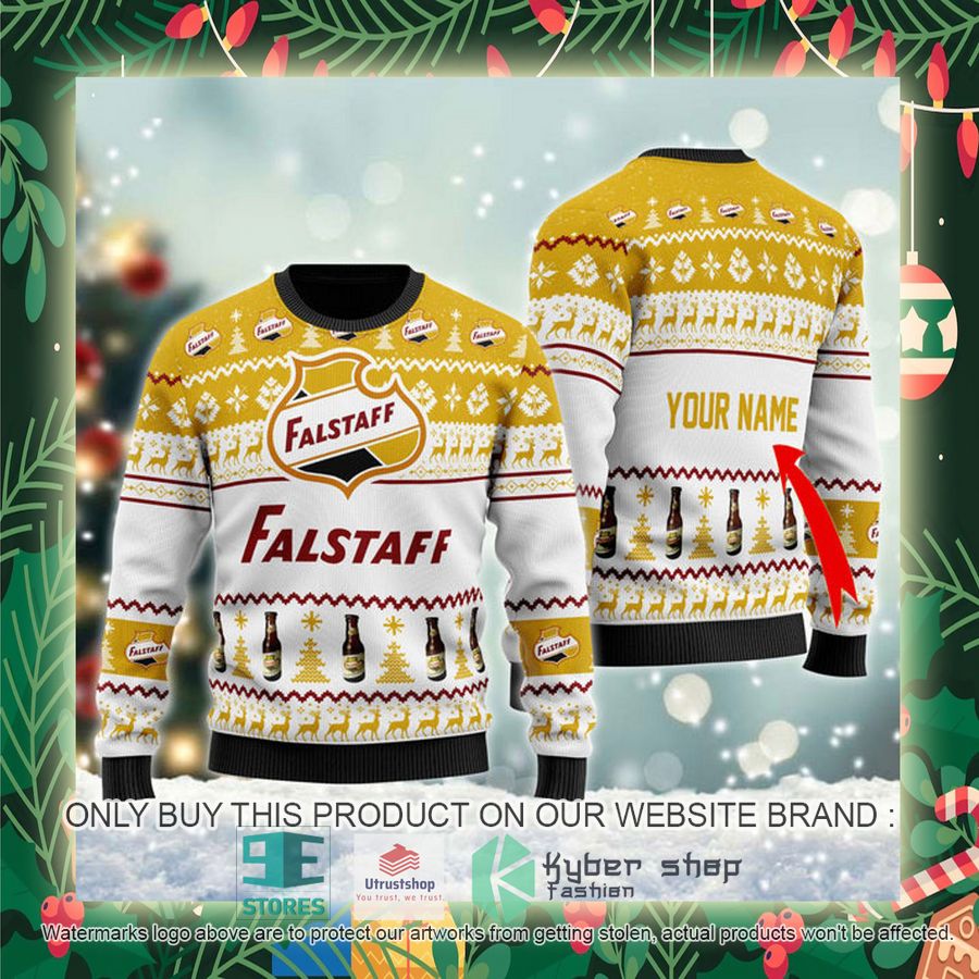 personalized falstaff beer ugly christmas sweater 2 67192