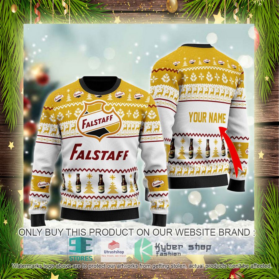 personalized falstaff beer ugly christmas sweater 4 39955