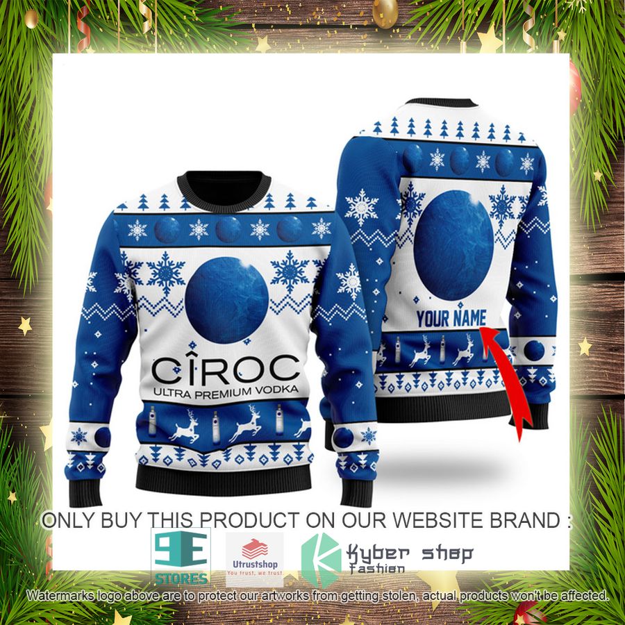 personalized funny ciroc vodka ugly christmas sweater 4 41269