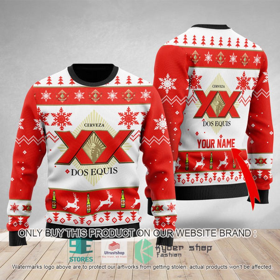 personalized funny dos equis ugly christmas sweater 1 87509