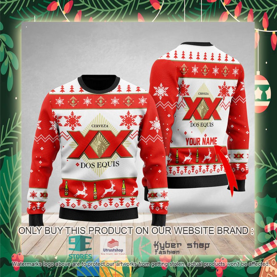 personalized funny dos equis ugly christmas sweater 2 38726