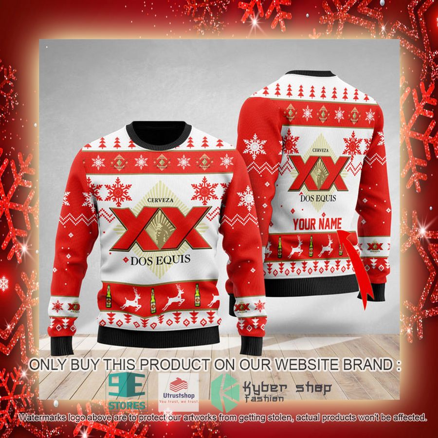 personalized funny dos equis ugly christmas sweater 3 76265