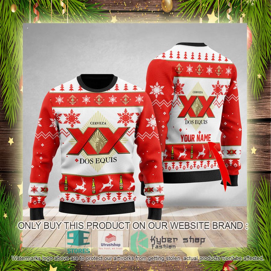 personalized funny dos equis ugly christmas sweater 4 70369