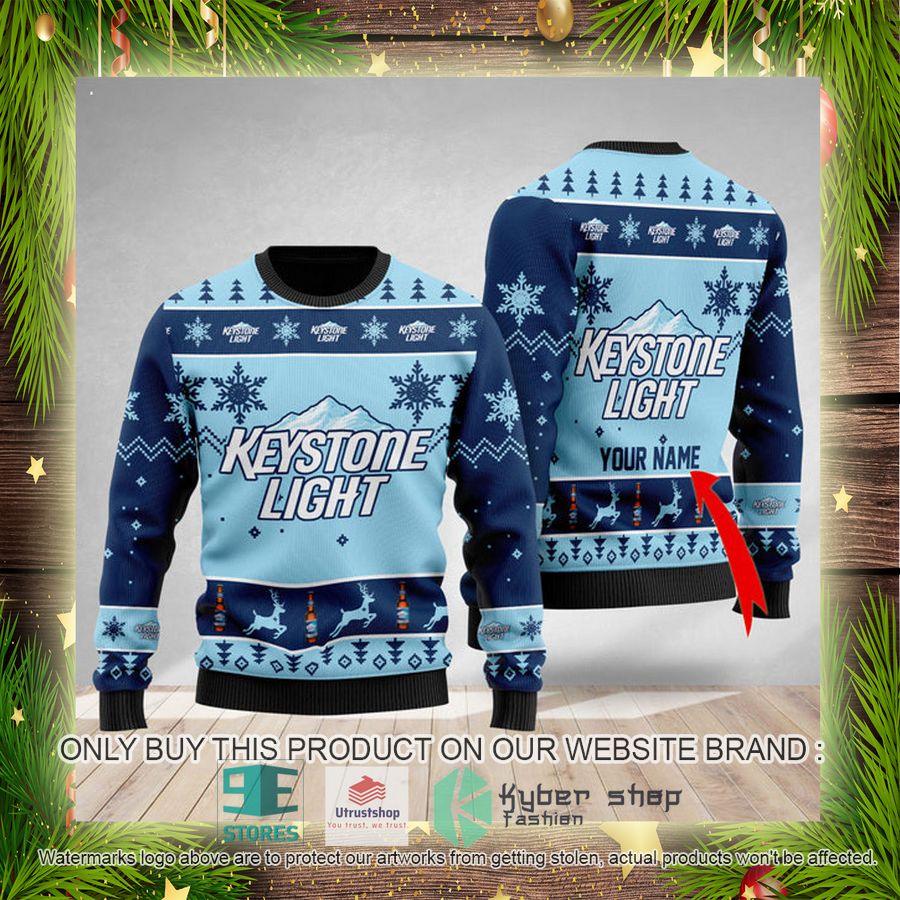 personalized funny keystone light ugly christmas sweater 4 38258