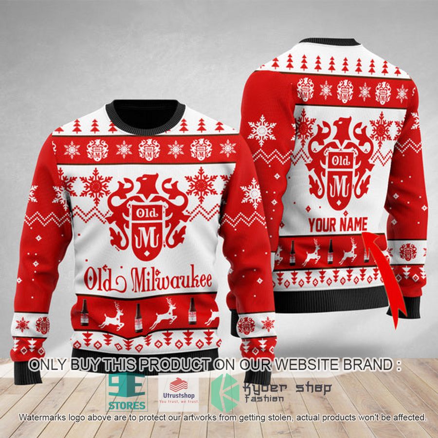 personalized funny old milwaukee ugly christmas sweater 1 35554