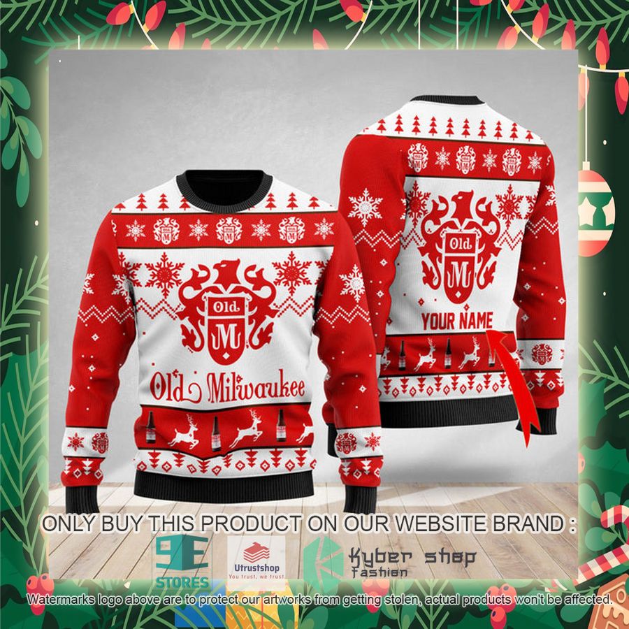 personalized funny old milwaukee ugly christmas sweater 2 86494