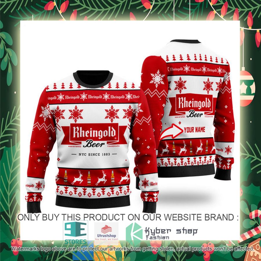 personalized funny rheingold beer ugly christmas sweater 2 25251