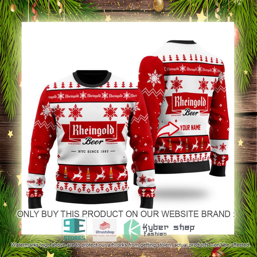 personalized funny rheingold beer ugly christmas sweater 4 50895