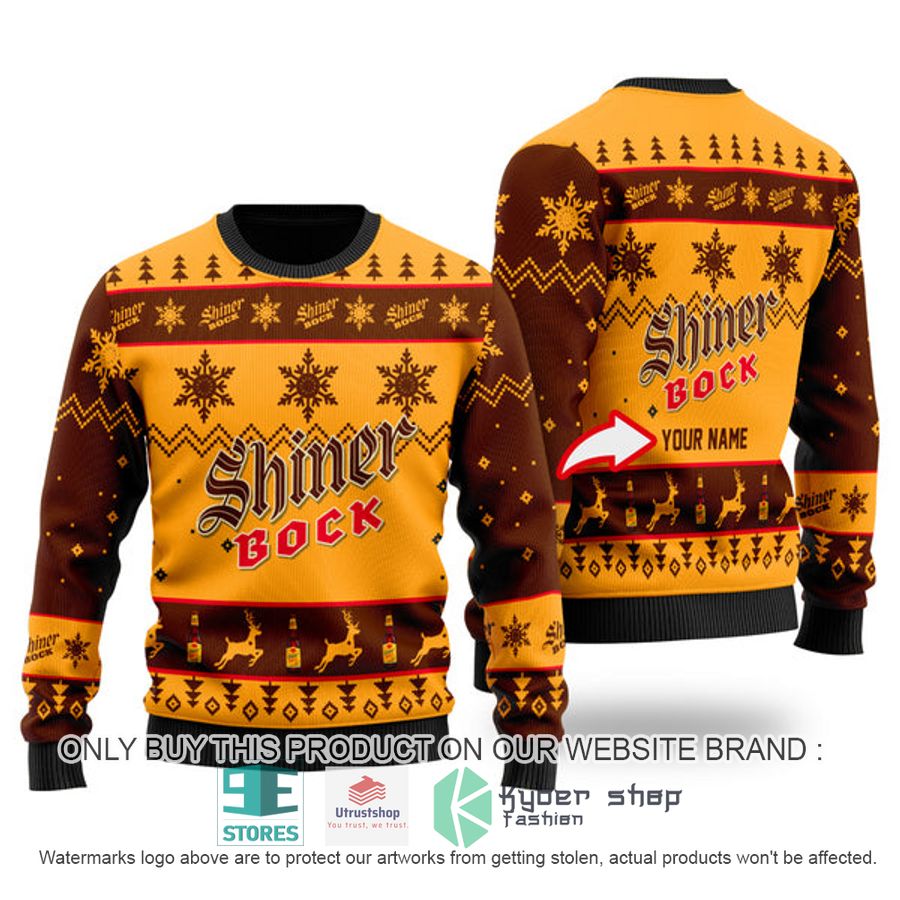 personalized funny shiner bock beer ugly christmas sweater 1 96827