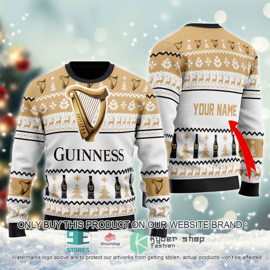 personalized guinness beer spirit ugly christmas sweater 1 31636