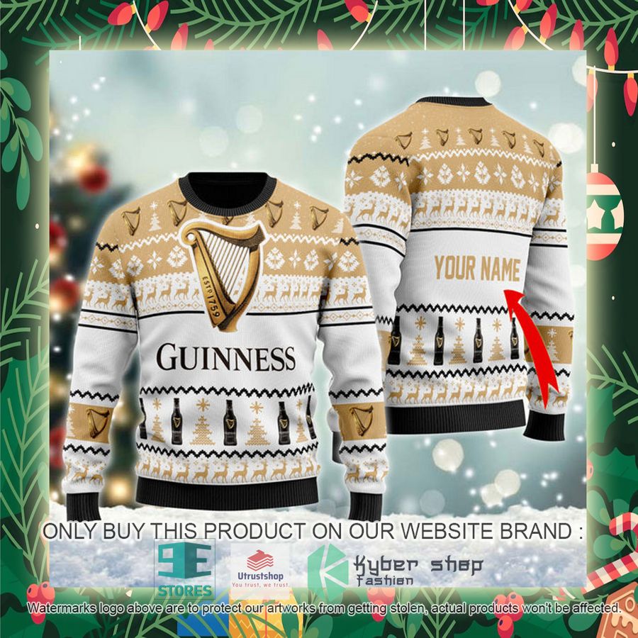 personalized guinness beer spirit ugly christmas sweater 2 18129