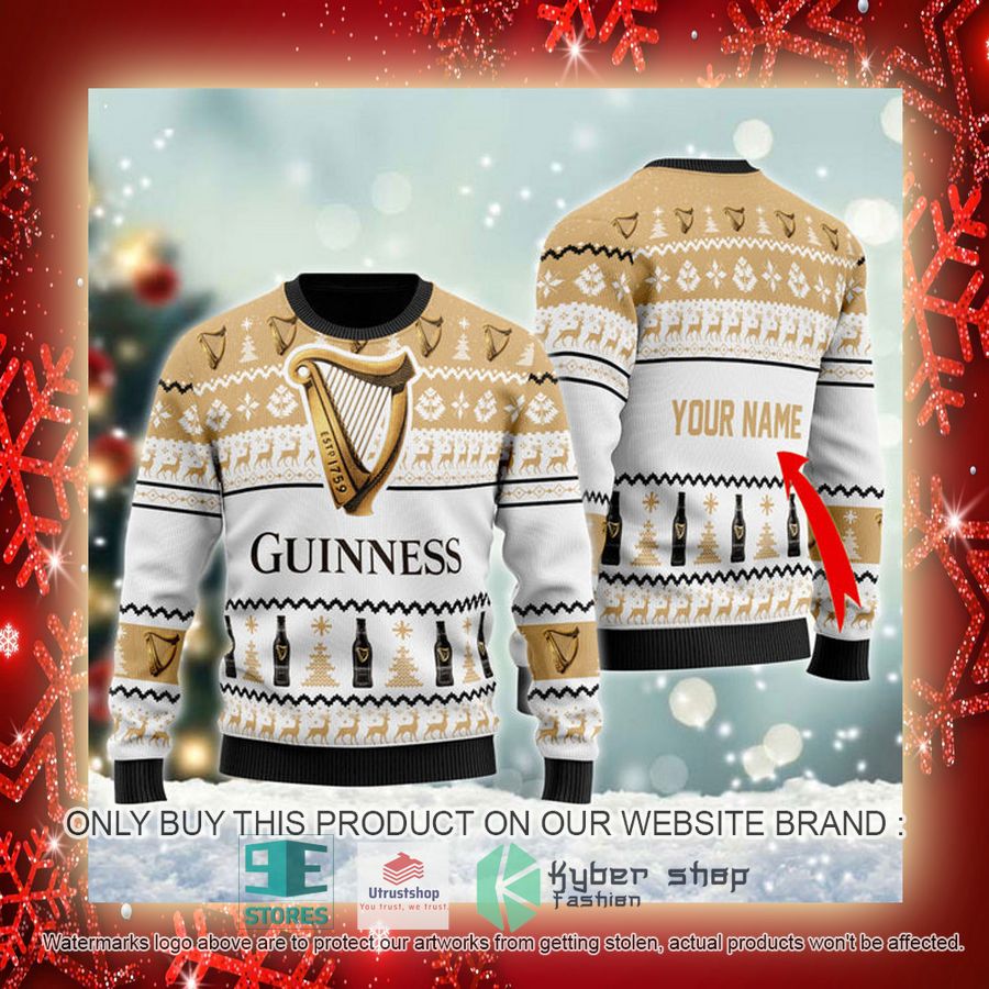 personalized guinness beer spirit ugly christmas sweater 3 84497