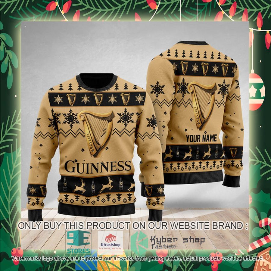 personalized guinness beer ugly christmas sweater 2 15604
