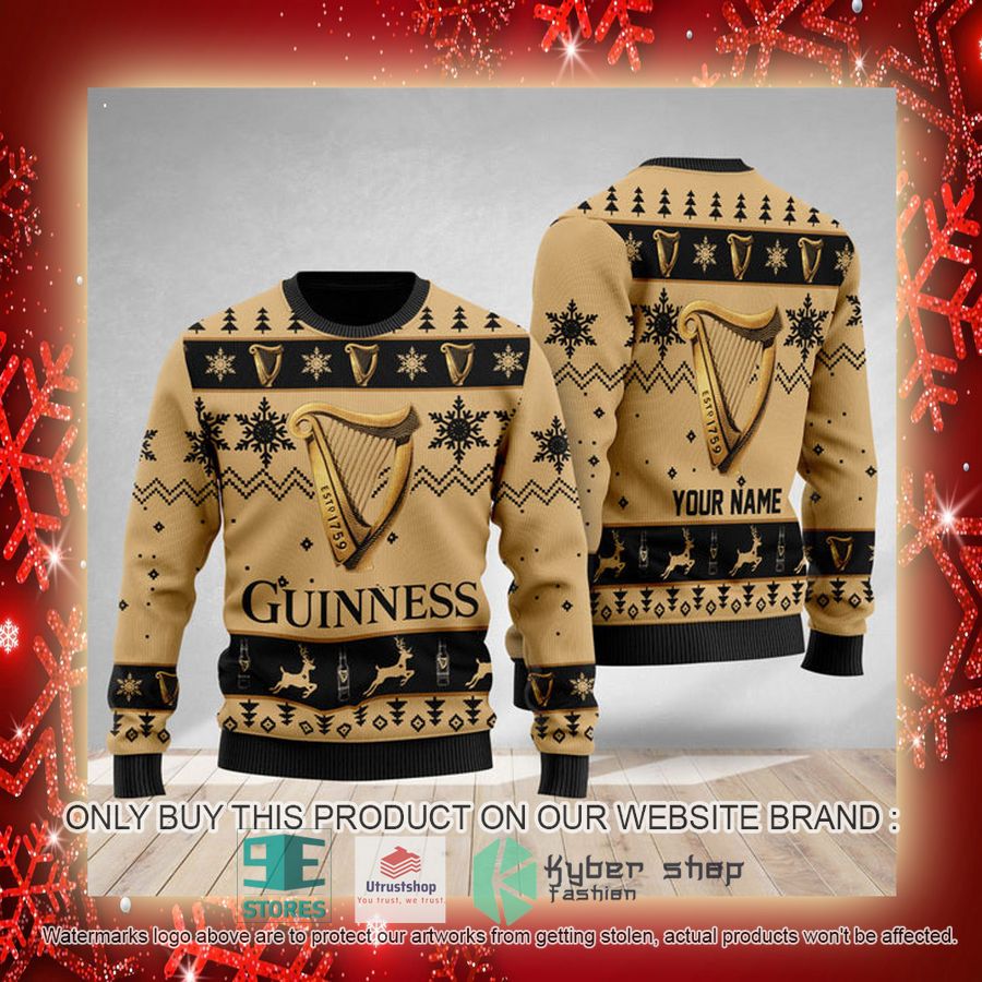 personalized guinness beer ugly christmas sweater 3 440