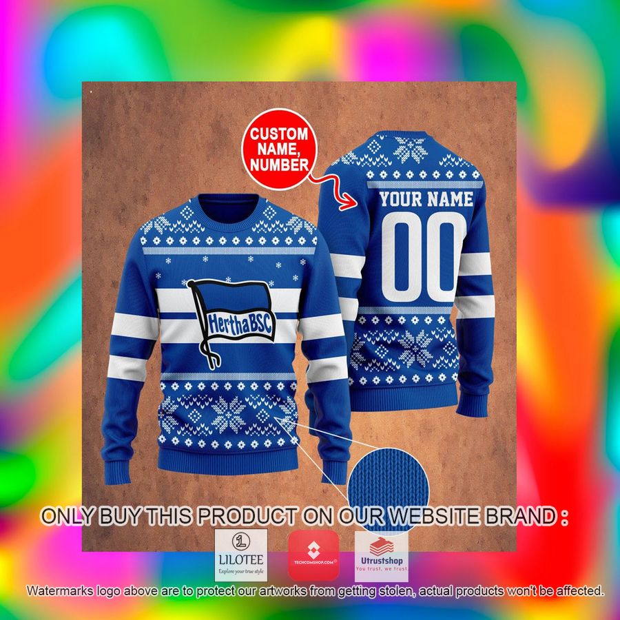 personalized hertha bsc ugly christmas sweater 2 79731