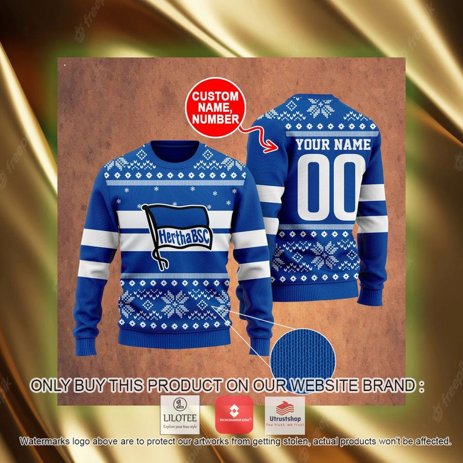 personalized hertha bsc ugly christmas sweater 4 41000
