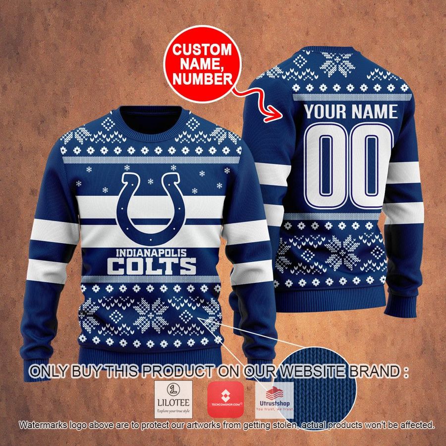 personalized indianapolis colts ugly christmas sweater 1 67226