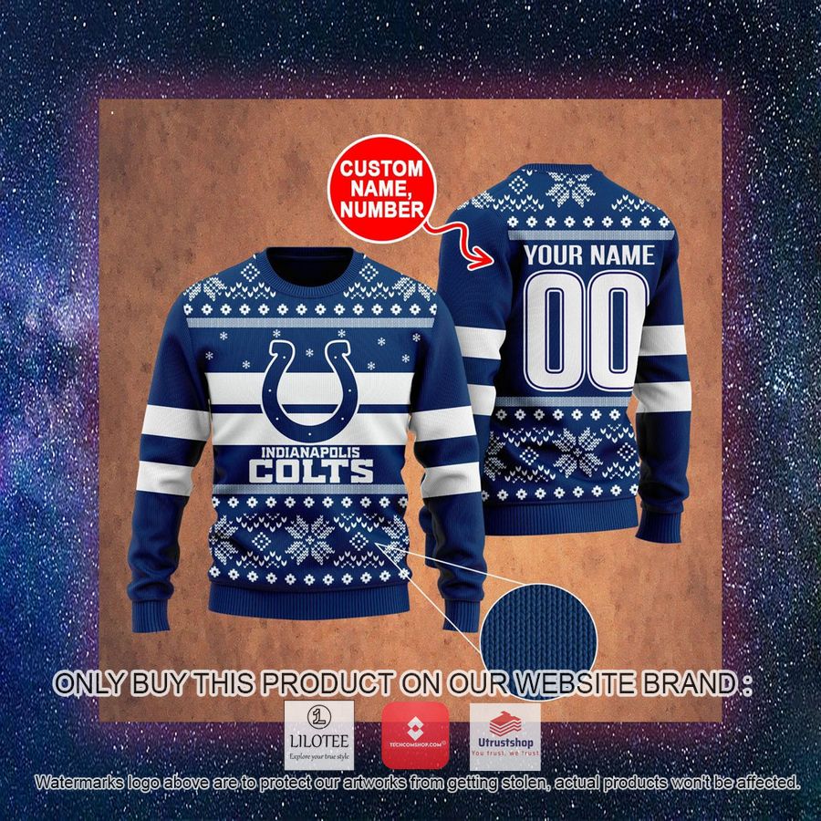 personalized indianapolis colts ugly christmas sweater 3 66027