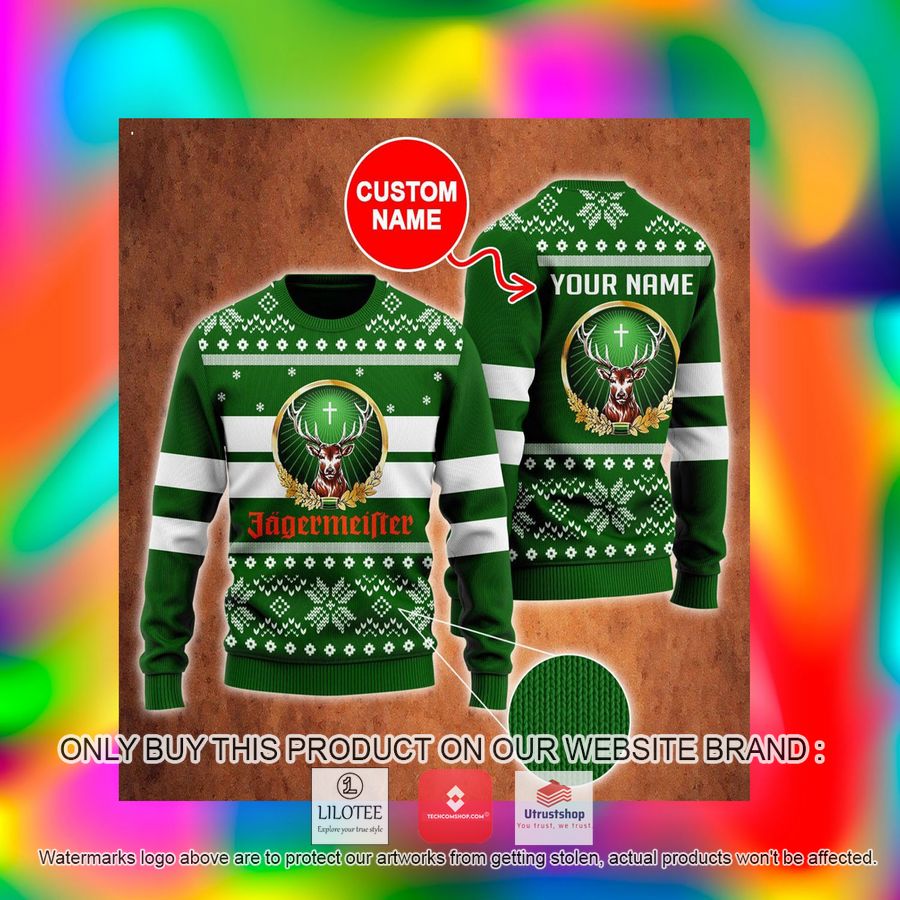 personalized jagermeister ugly christmas sweater 2 60057