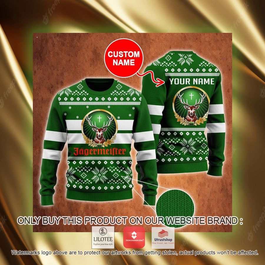 personalized jagermeister ugly christmas sweater 4 11388