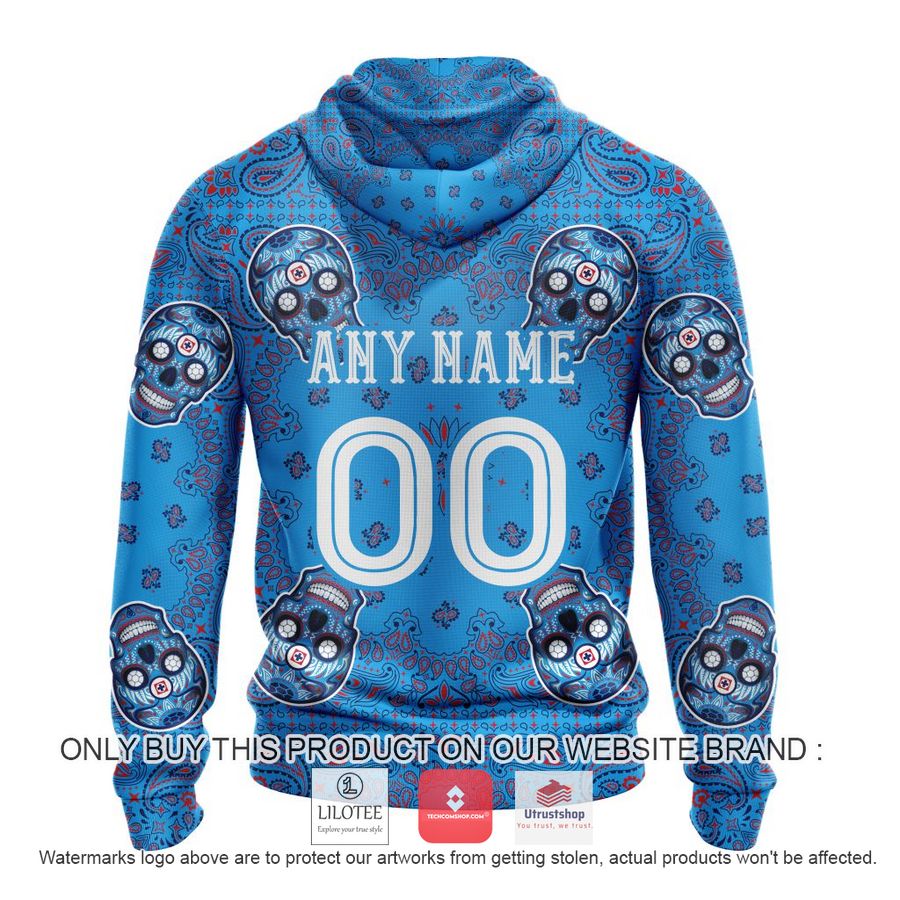 personalized liga mx cruz azul special sugar skull kits for dia de muertos 3d shirt hoodie 3 17856