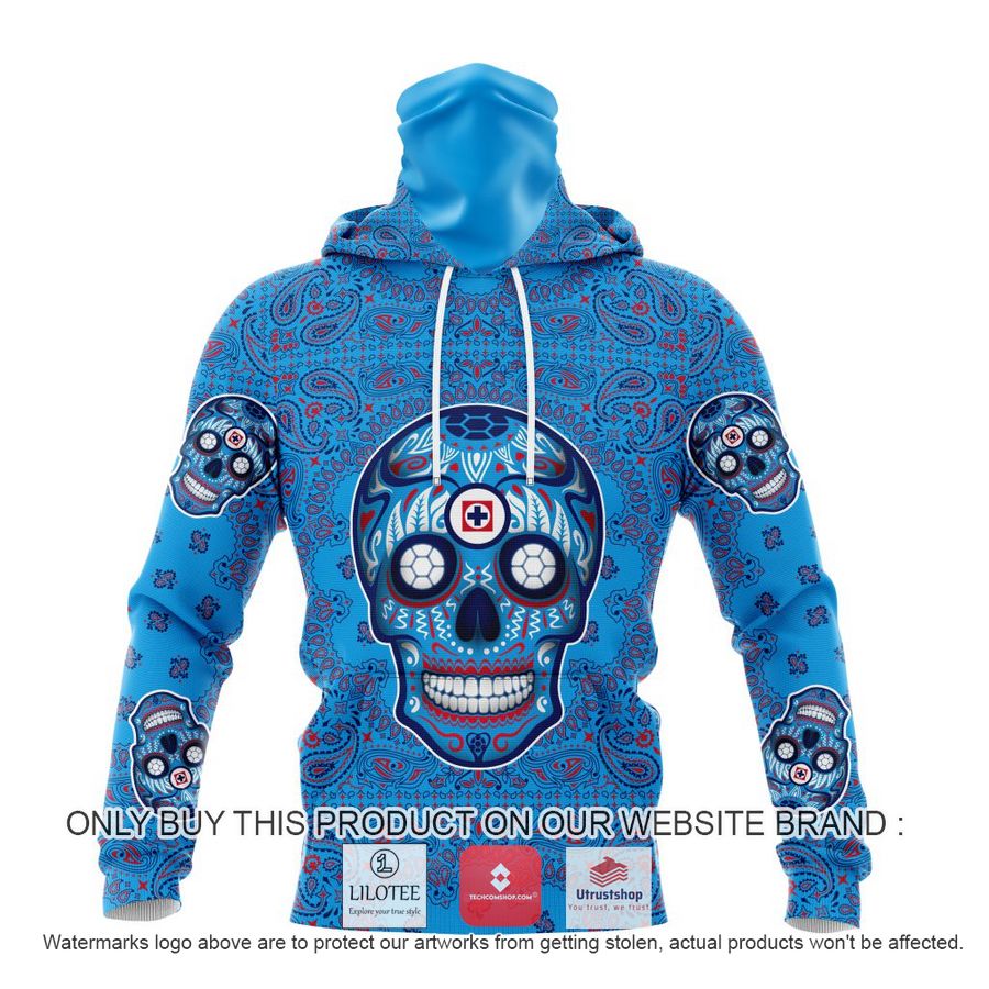 personalized liga mx cruz azul special sugar skull kits for dia de muertos 3d shirt hoodie 4 27751